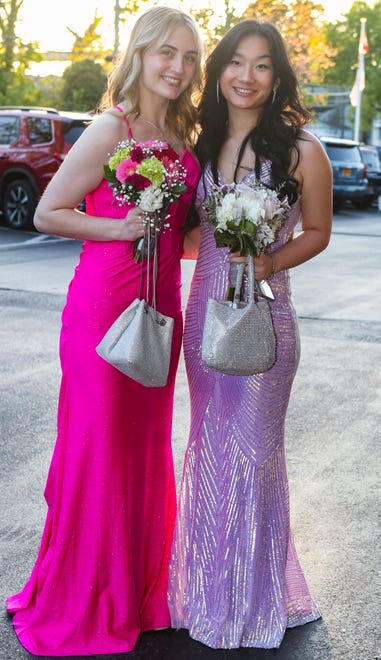 Padua students and guests arrive at the school's prom at the Chesapeake Inn in Chesapeake City, Md., Friday, April 26, 2024.