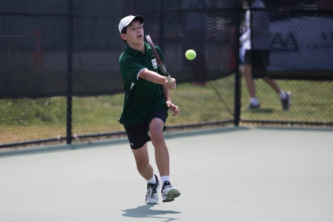 Action from the DIAA tennis tournament finals Thursday, May 27, 2021, at St. Andrew's School.